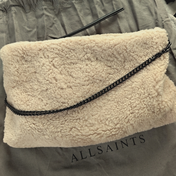 All Saints Shearling Bag with Straps - Picture 2 of 8